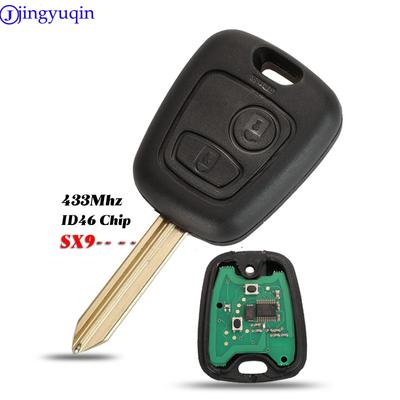 Jingyuqin 2 Tasten Fernbedienung Autoschlüssel Abdeckung Hülle 433mhz Für Peugeot Partner Expert Boxer SX9 Für Citroen Elysee