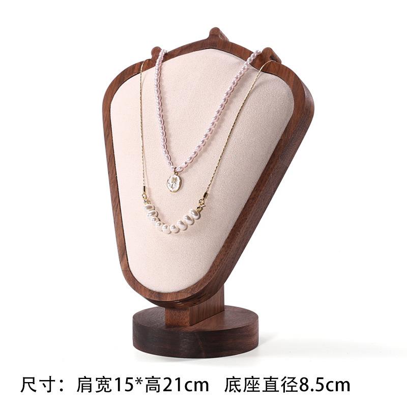 Walnut Jewelry Display Stand Combination Set Jewelry Display Ring Jewelry Look Pallet Necklace Display Model Stand