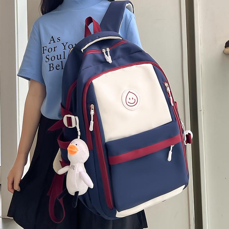 Middle School Students College Students Water Drops Junior High School Girls Primary School Students Contrasted Backpacks