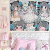 Ins Japanese Sweet Girl Background Wall Hanging Cloth Cartoon Cute Bedroom Room Decoration Background Cloth Wall Tapestry