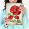 Vintage Metal Flower Wall Art Poster, 20x30cm Decorative Home Garden Sign