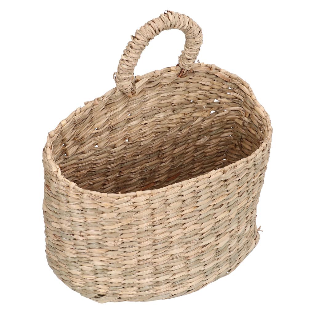 Hanging Basket Seagrass Woven Wall Hanging Storage Basket Organizer for Home Garden Decoration