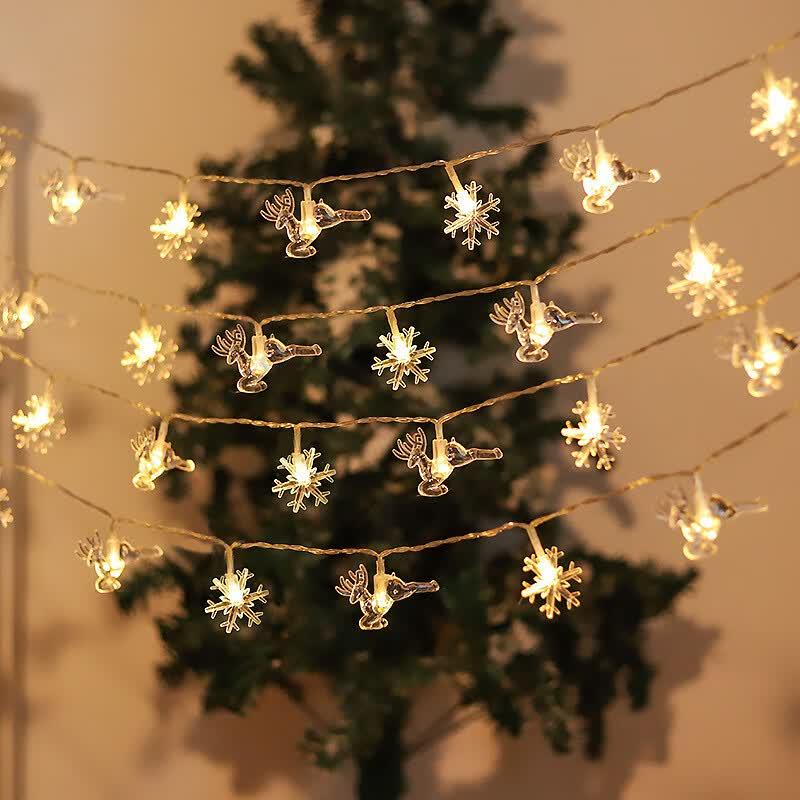 LED Christmas Snowflake String Lights