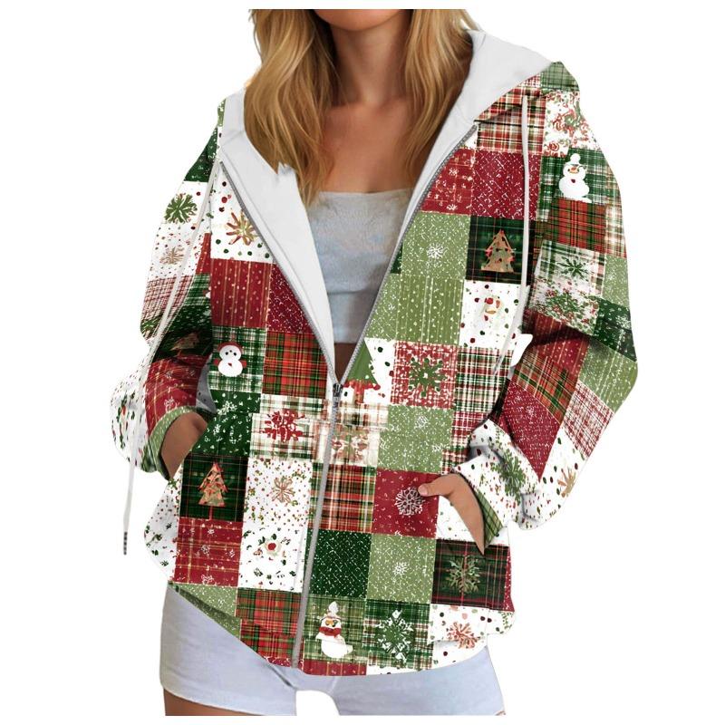 Fall Hoodies for Women Women's Sweatshirt Christmas Graphic Hoodies Casual Long Sleeve Loose Pullover Tops With Ladies Fall Tops
