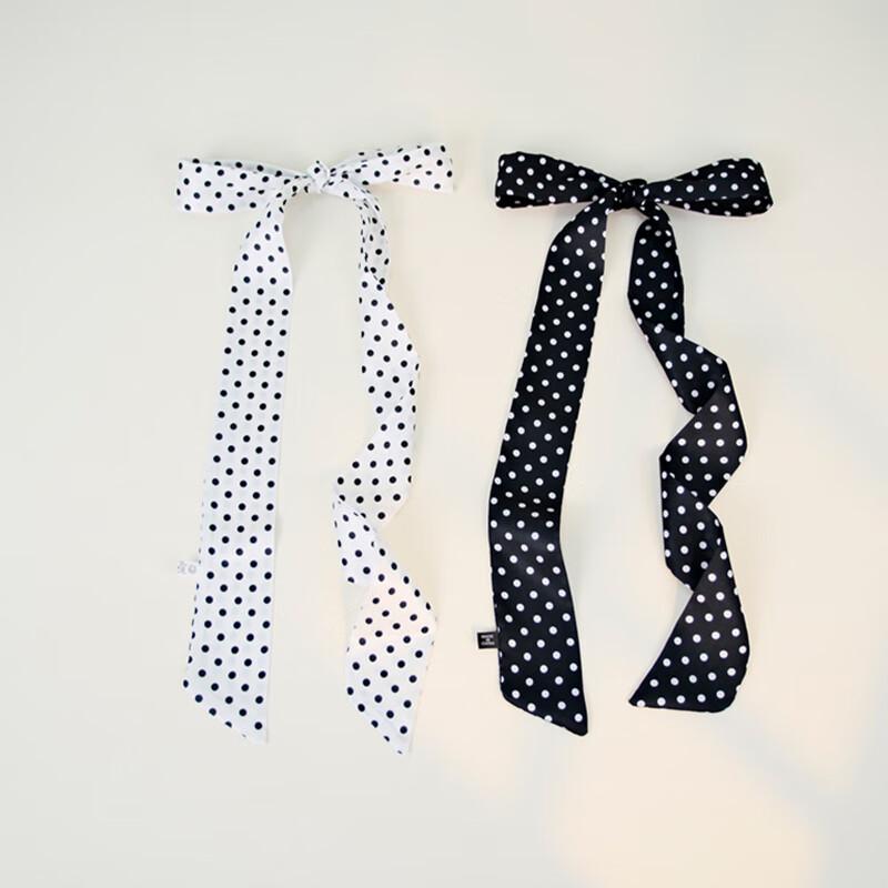 Elegant Gradient Polka Dot Skinny Twill Scarf