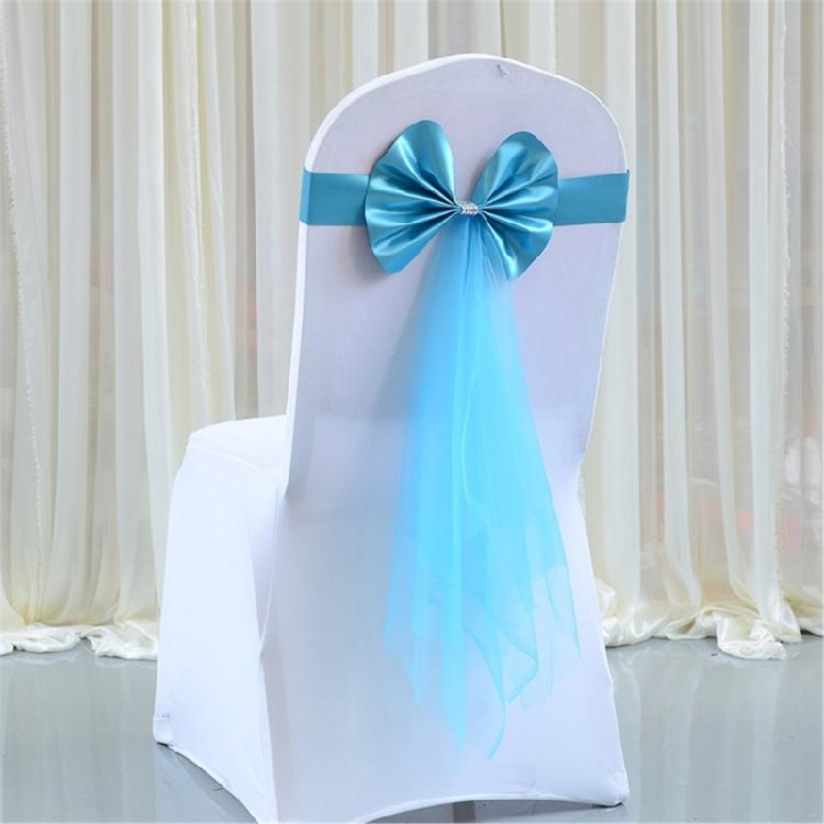 Elastic Chair Sashes Bows Spandex Chair Sashes Bows for Banquets and Ceremonies Elastic Band for Occasion Party