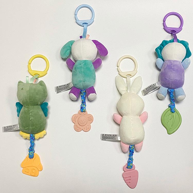 Baby Animal Cartoon Plush Rattle & Wind Chime for Car or Crib