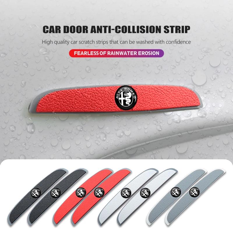 AQVBN1 4pcs Car Anti Collision Strips Body Door Protector Stickers For Alfa Romeo Giulietta GT 159 147 156 Mito Brera Giulia Spider F1