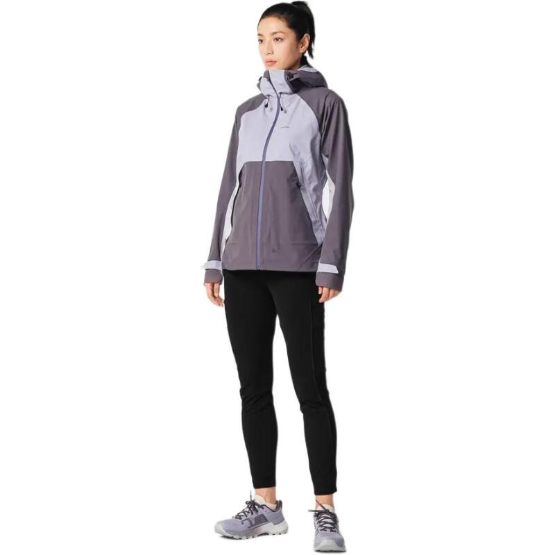 DECATHLON MH500 QUECHUA Colour-blocked Mountain Hiking Waterproof Jacket Women's Pale Purple/Purple