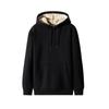 Men's Lambswool Hooded Sweatshirt, Thickened Velvet, Warm Long Sleeve Hoodie, Solid Color, Autumn/Winter Jacket.