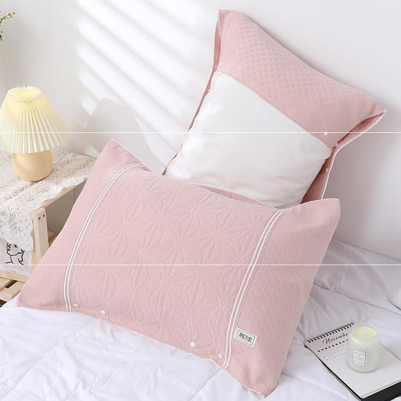 Buckle Design Can Be Fixed and Adjustable Non-slip Slip Off Pillowcase Single Gauze Pillow Cover Magic Pillow Cover Pillow Case