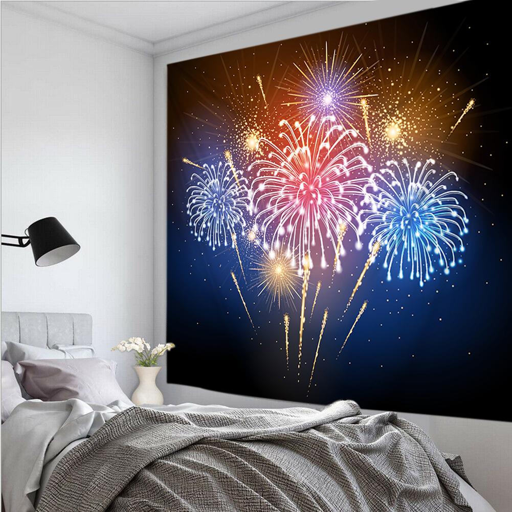 Фейерверк с принтом пламени на черном фоне — фото 4