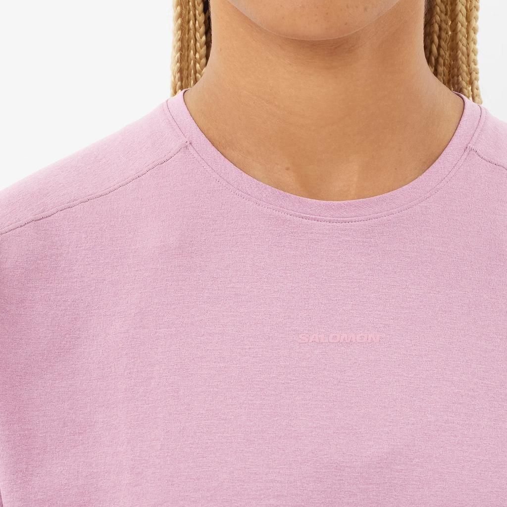 Salomon Trackline Soft Round Neck Solid Color Short Sleeve T-Shirt Women tops LC2869600