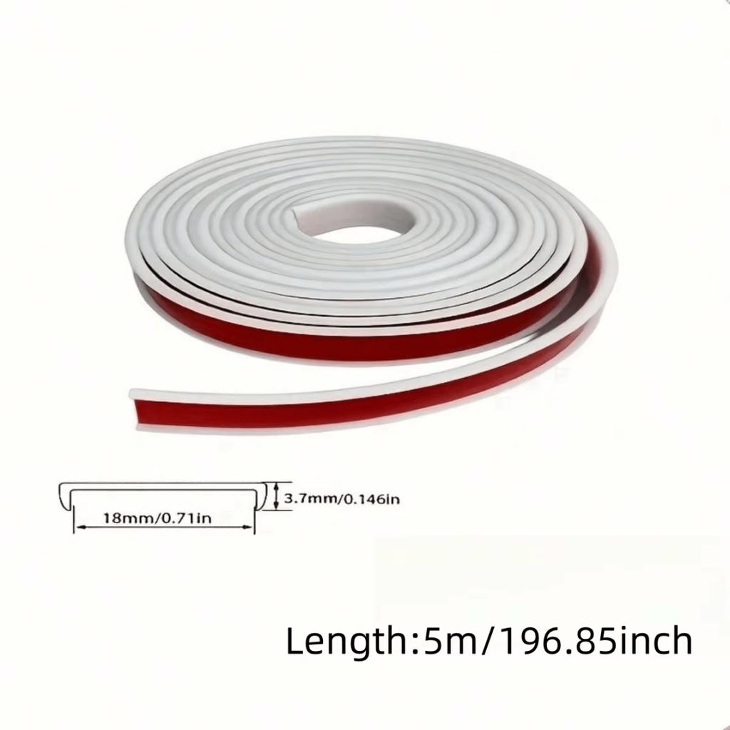 1PC 5m/196.85inch Edge Banding Strip Furniture Board Cabinet Table Chair Protector Cover U-Shaped Silicone Rubber Strip