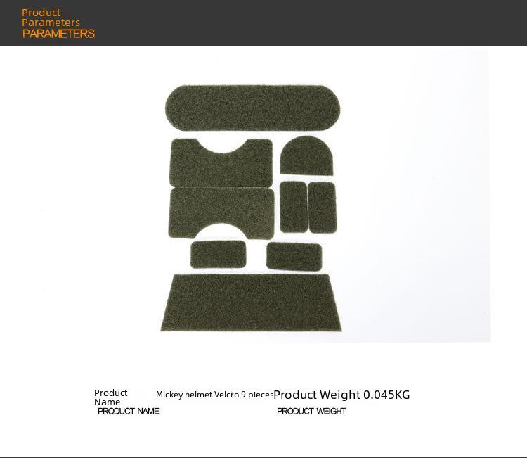 Sada Mickey helmy na suchý zip: 9 suchých zipů pro příslušenství k helmě, K dispozici množstevní slevy