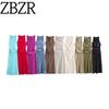 Zbzr Summer New Arrival Women's Clothing Fashion Style Fashion Silm Silk Satin Texture Midi Skirt Dress 8372090