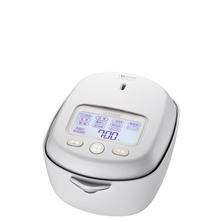 

Tiger Thermos Rice Cooker Cups Pressure IH Type Earthen Pot Foam Fire Cooker (TIGER) 3.5 JRX-T060-WT [Moon White]