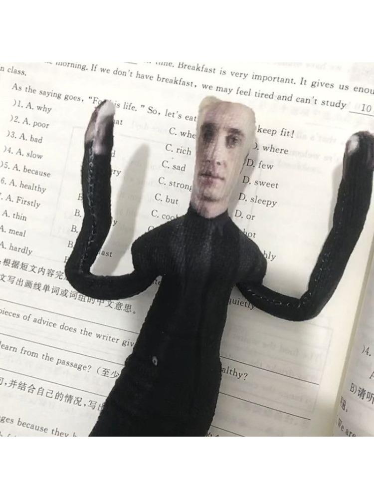 28Cm Draco Malfoy Cosplay Stuffed Doll Twistable Shape Iron Wire Skeleton Movable Limbs Plush Mouse Two-Sided Figure Room Decor