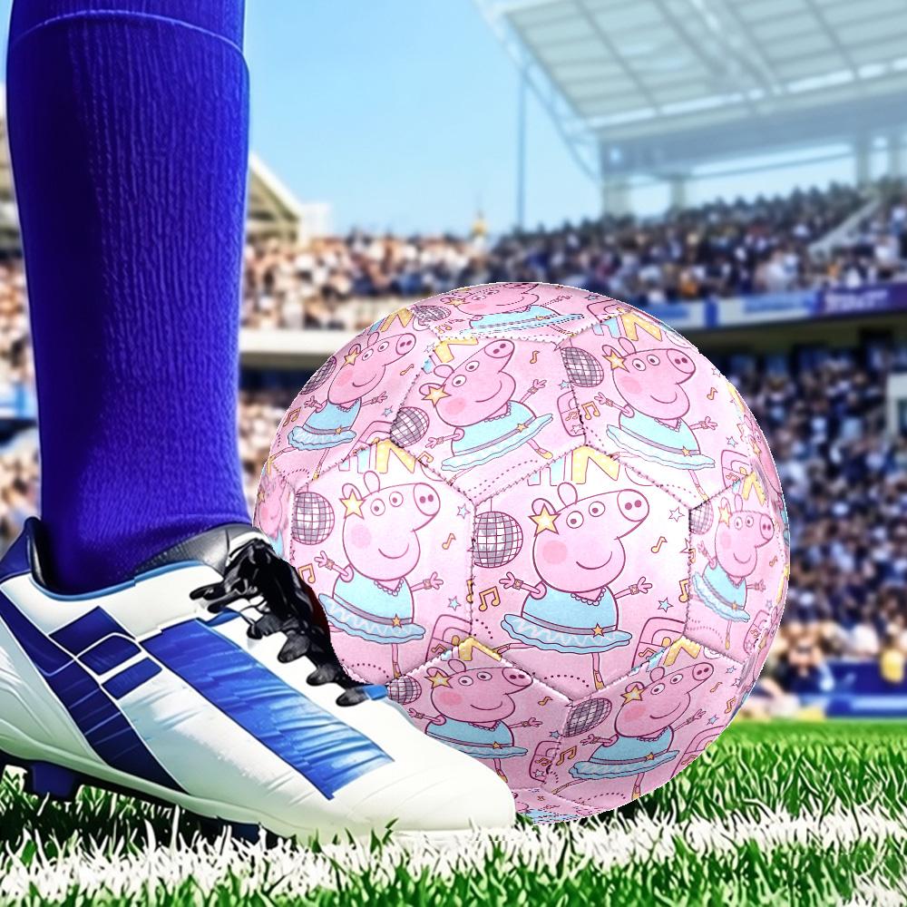 Dance Party With Peppa Size 5 Soccer Ball, Suitable for Training and Matches, High-Elasticity, Wear-Resistant Material Gift for Fan