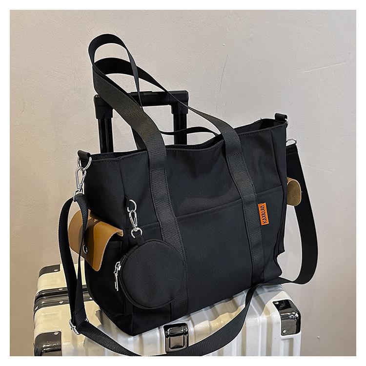 Reisetaschen-Set, leicht, große Kapazität, mit Mini-Geldbörse, wasserdichte Tragetasche für Damen, adrette Studententasche, Nylontasche