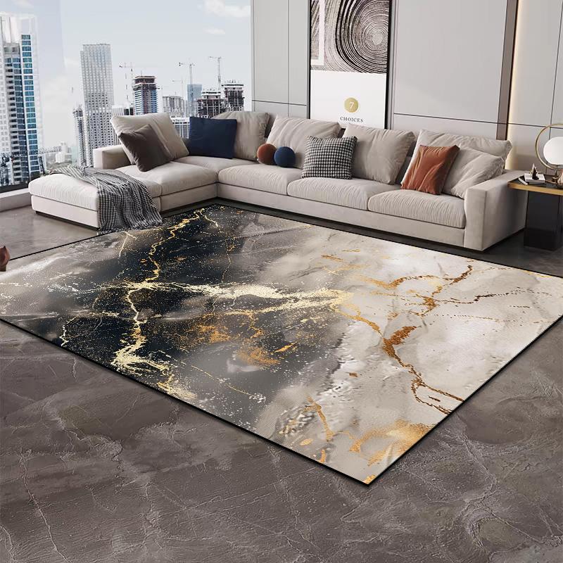 Nordic Art Style Home Decor Large Area Rugs Washable Carpet for Living Room Marble Pattern Bedroom Bedside Soft Mats Alfombra 