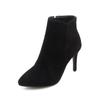 New Winter Grey Women Ankle Boots Pointed Toe High Stiletto Heel Lady Casual Shoes Large Plus Size 47
