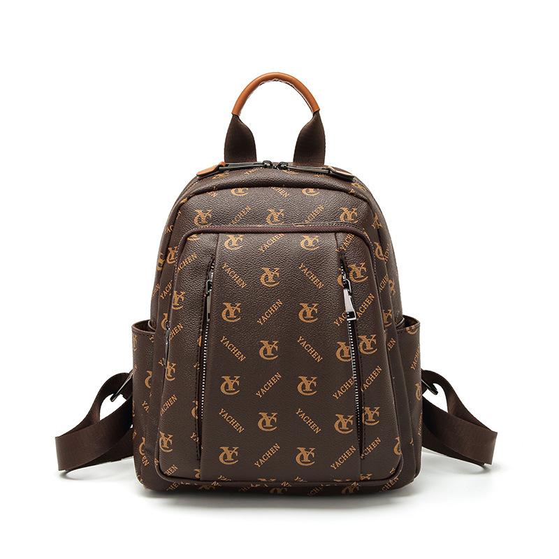 Backpack Women's New Fashion Backpack High-end Women's Bag Popular Travel Leisure Versatile Bag