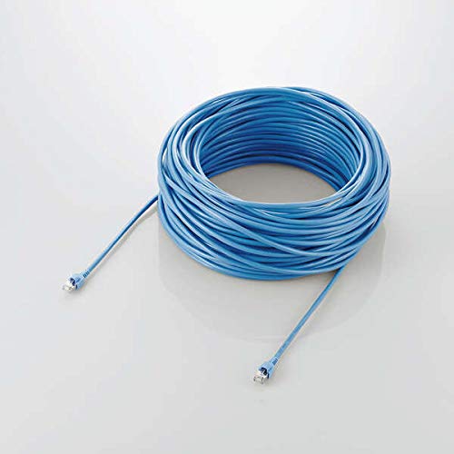 Elecom LAN Cable, 50m, STP (Noise-Resistant Shielded), RoHS Compliant, CAT5e, Blue, LD-CTS50/RS