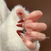 Cat's Eye Wearing Nail Pure Hand-made Nail Piece Fake Nail Wearing Nail Piece Advanced Sense Thin Dog Long