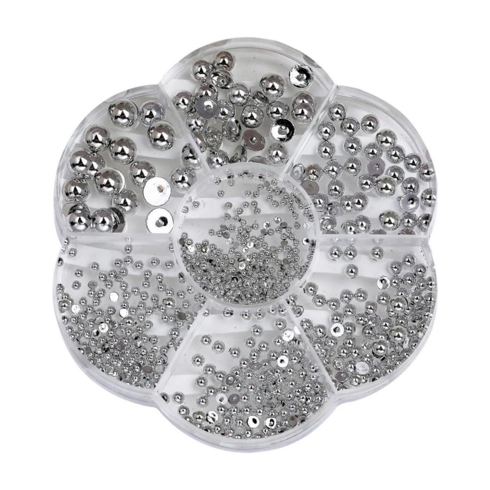 7 Сетка смолы жемчуг ногтей стразы украшения для ногтей украшения для ногтей DIY ремесла материал