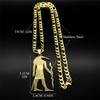Vintage Hip Hop Egyptian God Horus Pendant Necklace for Women Men Stainless Steel Gold Color Chain Ankh Necklaces Jewelry