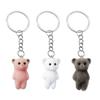 Cute Cartoon Kitten Cat Charm Keychain Animals Haning Ornament Keyring Lovely Pendants for Purse Bag Backpack Handbag