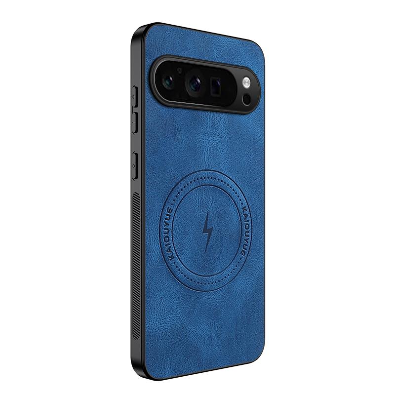 For Google Pixel 9 Pro XL New Leather Matte Frosted Magnetic Phone Case For Google Pixel 9 Pro XL Shockproof Bumper Soft Cover