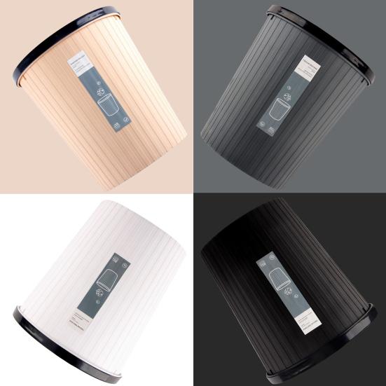 2PCS Garbage Can with Pressure Ring Design Waste Bin Large Capacity Portable Strong Load Capacity Trash Bin for Home Bedroom Bathroom Kitchen