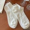 Female Summer Thin Model Lovely Bow Low Help Shallow Mouth Mesh Breathable Lace Socks