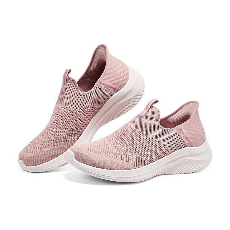Skechers Ultra Flex 3.0 Mesh Cozy Streak Flash Technology Comfortable Sports Slip-On Low-Top Lifestyle Casual Shoes Women sneakers Rose-Red 149708-ROS