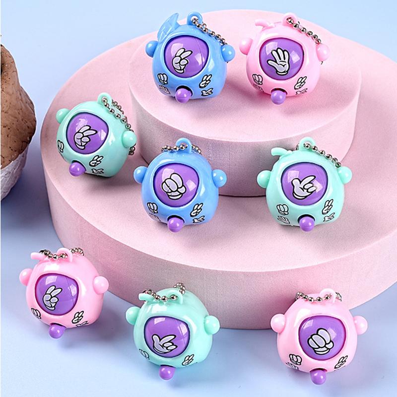 

10Pcs Cute Mini Rock-paper-scissors Keychain Backpack Pendant Toys for Kids Birthday Party Favors Goodie Bag Pinata Fillers