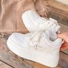 Internet Celebrity White Shoes Women's Winter Velvet High-top Platform Versatile Board Shoes 2025 New Versatile Niche Warm Cotton Shoes