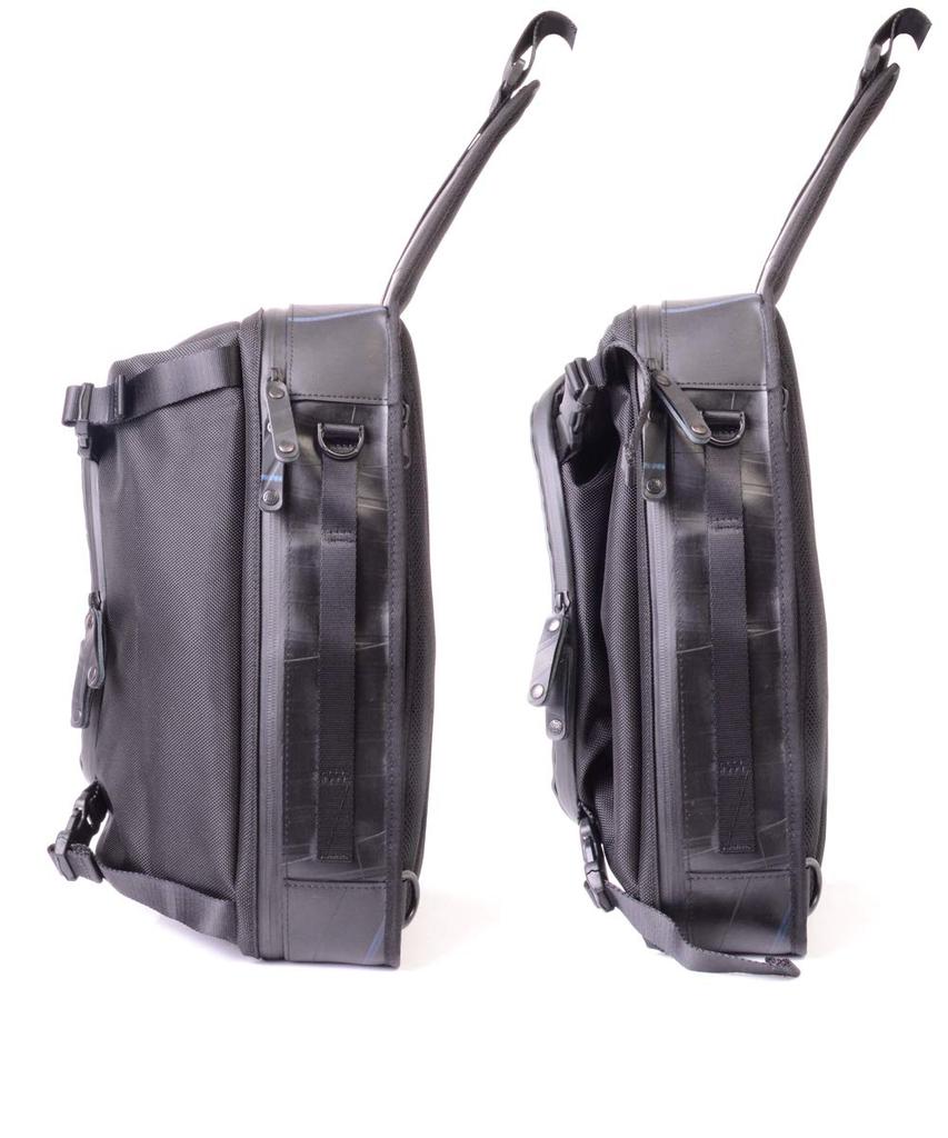 SEAL Men's Expandable One-Shoulder Bag, Waterproof, Large Capacity, Crossbody Bag, Made In Japan, PS-153BK