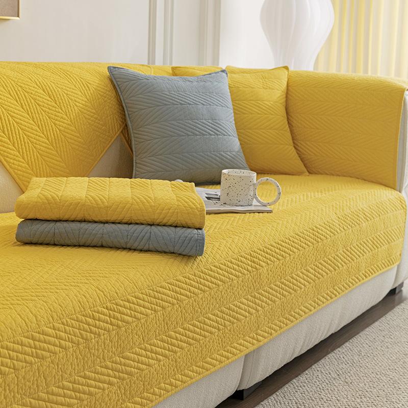 

Подушка для дивана, чистый хлопок, универсальная для всех сезонов, нескользящая, простая универсальная подушка для сиденья дивана, зимний чехол, тканевое полотенце 70*70cm