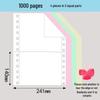 1000 Pages Multi-Part Continuous Computer Form Paper (241-pin, 2-6 Parts)