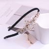 Gold Rhinestone Butterfly Korean Headband & Hairpin Set - Non-Slip Metal Hair Accessories