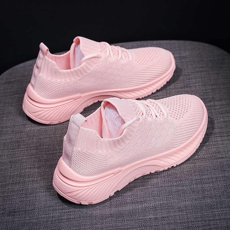 Fashion Plateforme Thick Bottom Colored Woman Shoes Woven Sneakers Women Red Tenis Fitness Sports Athletics Due To Pas Cher Team