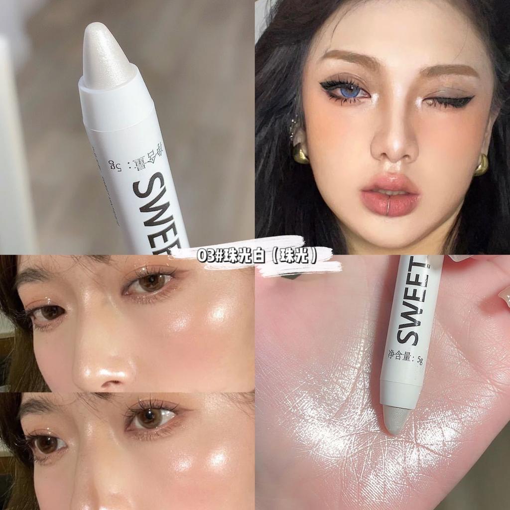 Eyeshadow Pencil Waterproof Long Lasting Glitter Shimmer Eye Shadow Pen Eyeliner Stick Eyes Makeup Tools