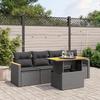VidaXL Garden Lounge Set with Cushions 5 Pcs, Patio Sofas, Patio Furniture Set, Outdoor Furniture, Black 3272952