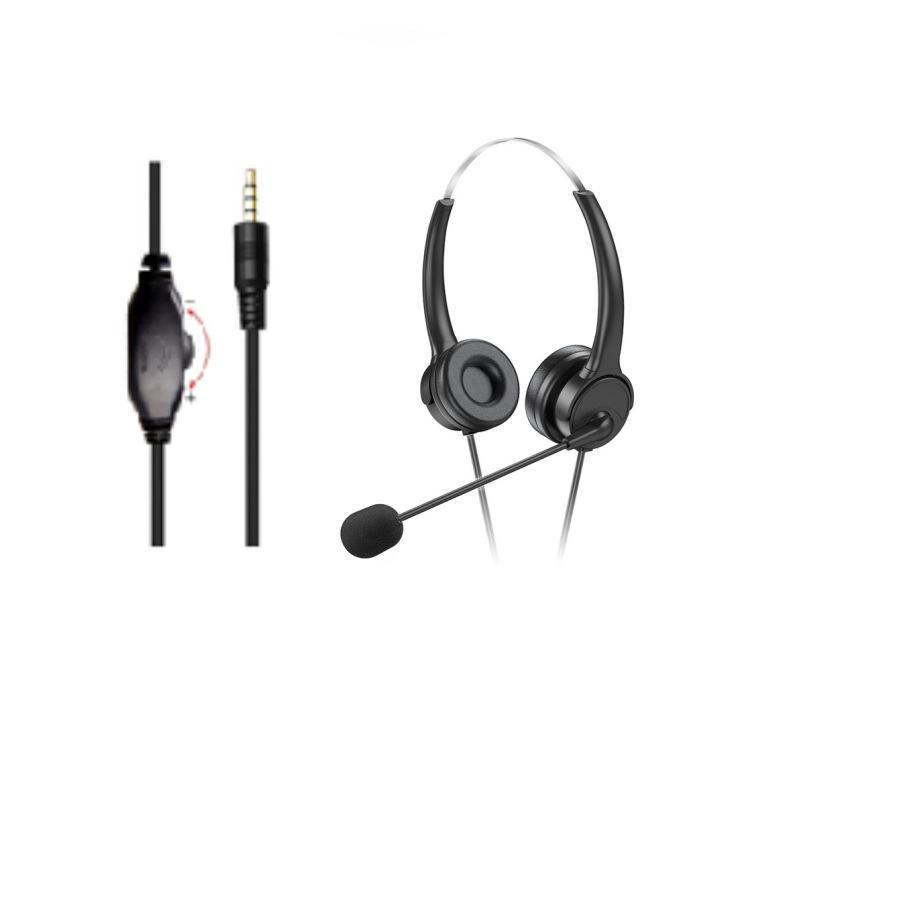 USB Wired Headset for Customer Service and Music - Compatible with Mobile Phones and Computers