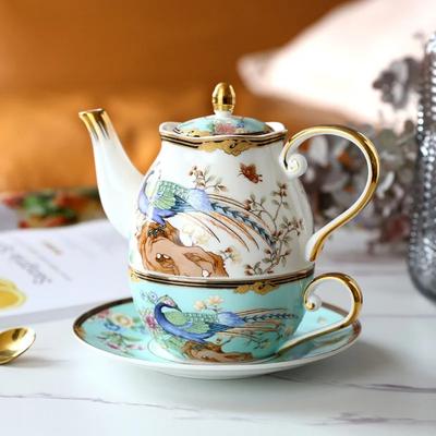 Blumentee Nachmittagstee Keramik Teeservice Kaffeetasse Untertassenset Teetasse Kanne Mutter Kind Teekannenset Kreative Haushaltsdekoration