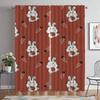 Rabbit Curtains Child Room Blackout Curtain for Room 2 Panel Tulle for Bedroom Partition Shades Halloween Decoration Living Home