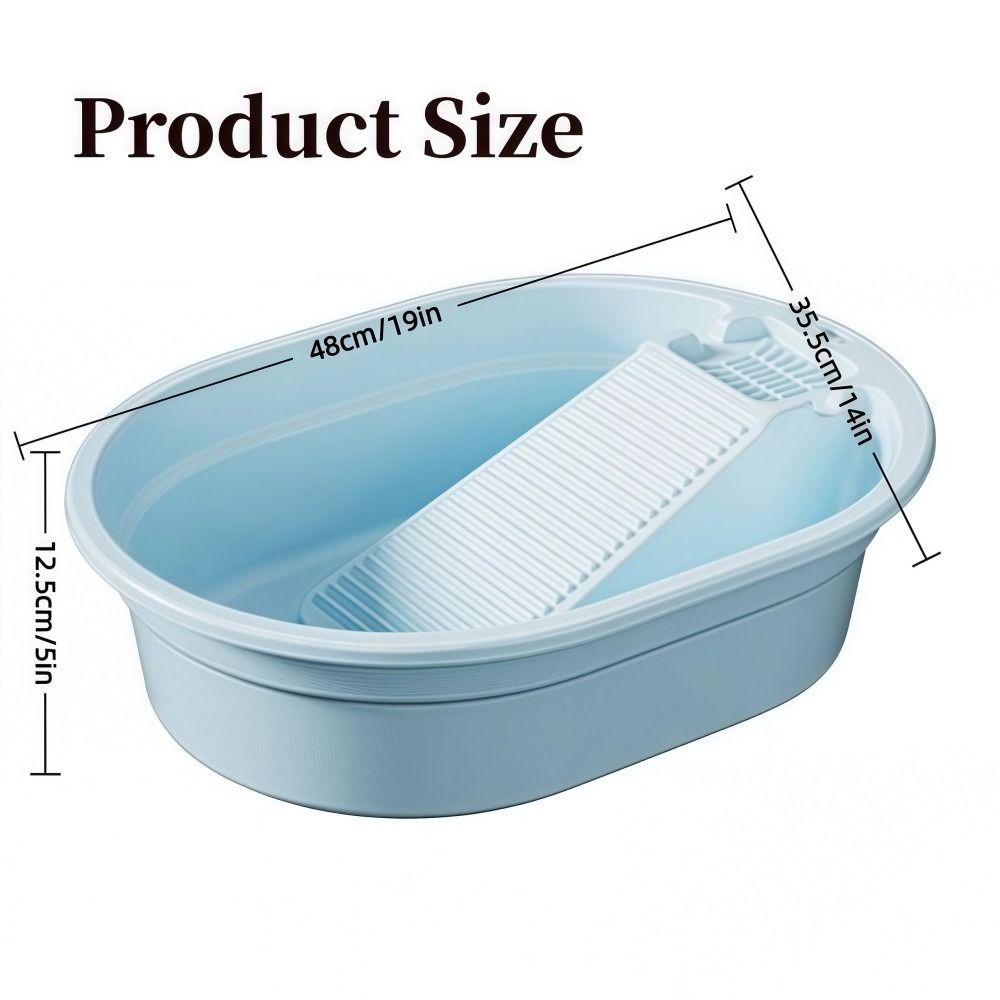 Bassine à laver épaissie en plastique grand bac à lessive pour laver les vêtements à la main