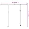 VidaXL Awning Pole Set, Replacement Awning Poles, Tent Support Pole Patio Garden, 315099
